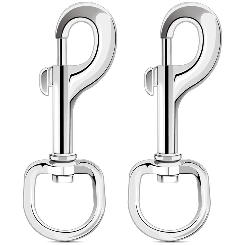 ERKOON Extra Large 4.23 Inch Swivel Eye Bolt Snap Hooks 220Lbs Load Capacity Zinc Alloy Single Ended Flag Clips Heavy Duty Trigger Bolt Hooks (2 Pack) - Image 1